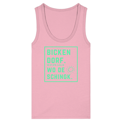 Wo de Sonn schingk - Bickendorf Druck - Womens Organic Fitted Tank Top