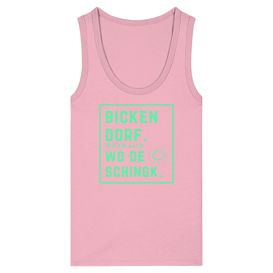 Wo de Sonn schingk - Bickendorf Druck - Womens Organic Fitted Tank Top