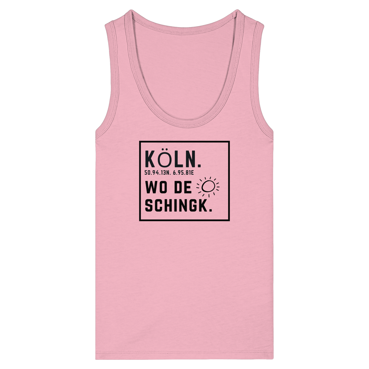 Wo de Sonn schingk - Köln Druck   - Womens Organic Fitted Tank Top