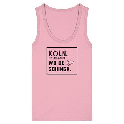 Wo de Sonn schingk - Köln Druck   - Womens Organic Fitted Tank Top