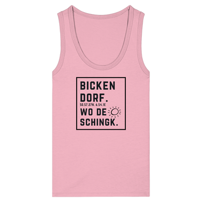Wo de Sonn schingk - Bickendorf Druck  - Womens Organic Fitted Tank Top