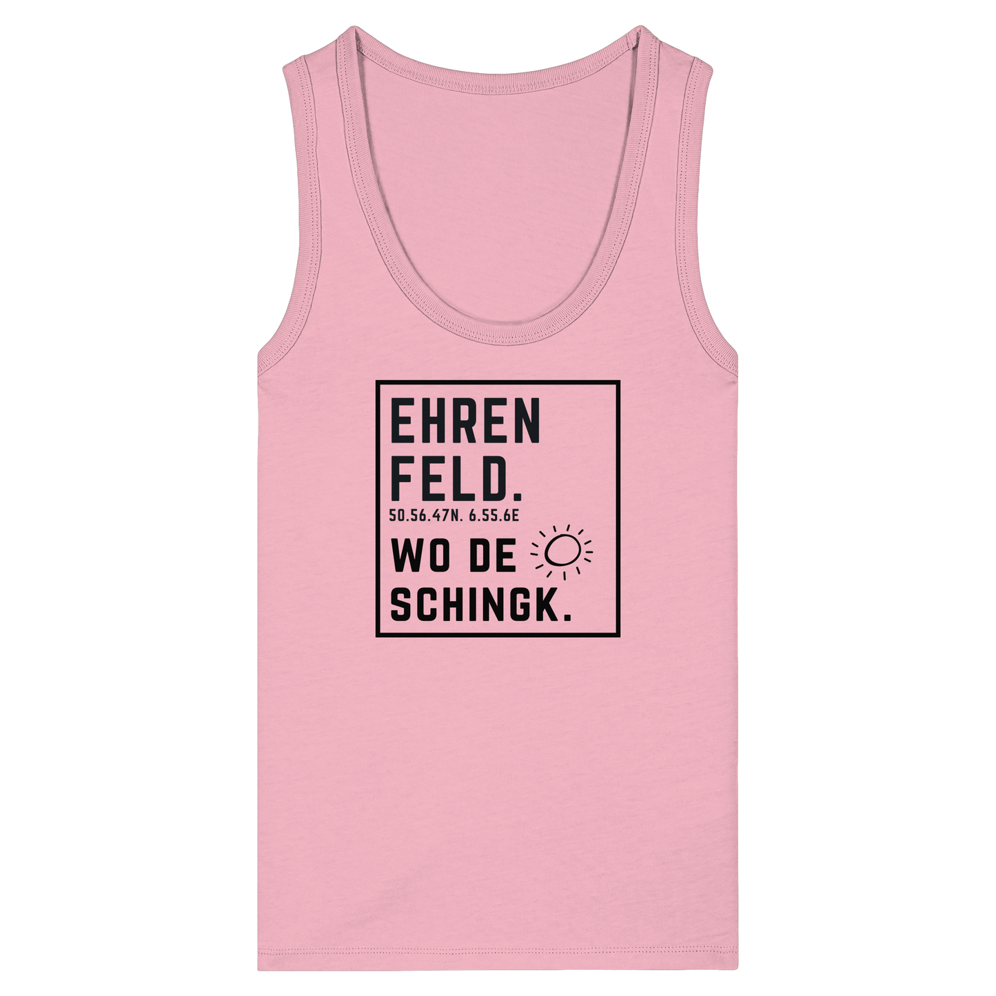 Wo de Sonn schingk - Ehrenfeld Druck  - Womens Organic Fitted Tank Top