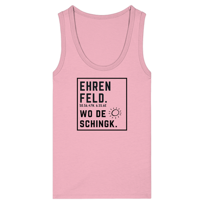 Wo de Sonn schingk - Ehrenfeld Druck  - Womens Organic Fitted Tank Top