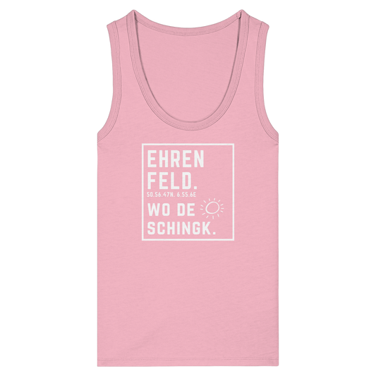 Wo de Sonn schingk - Ehrenfeld Druck - Womens Organic Fitted Tank Top