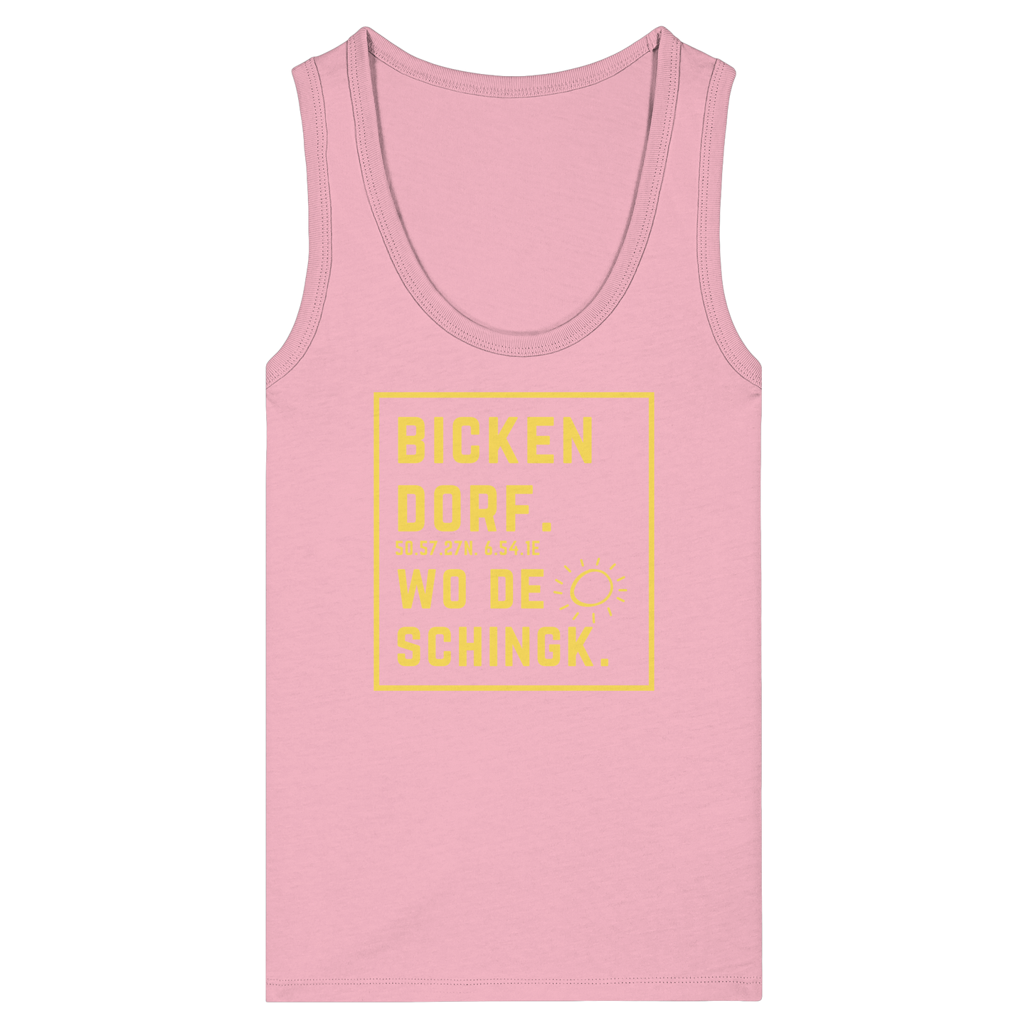 Wo de Sonn schingk - Bickendorf Druck - Womens Organic Fitted Tank Top
