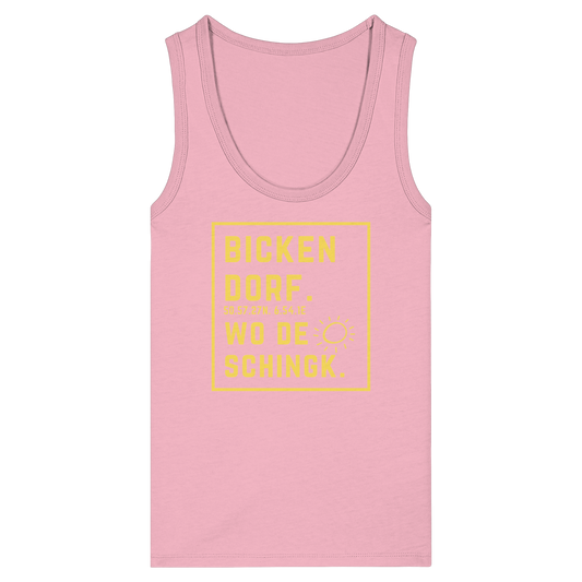 Wo de Sonn schingk - Bickendorf Druck - Womens Organic Fitted Tank Top