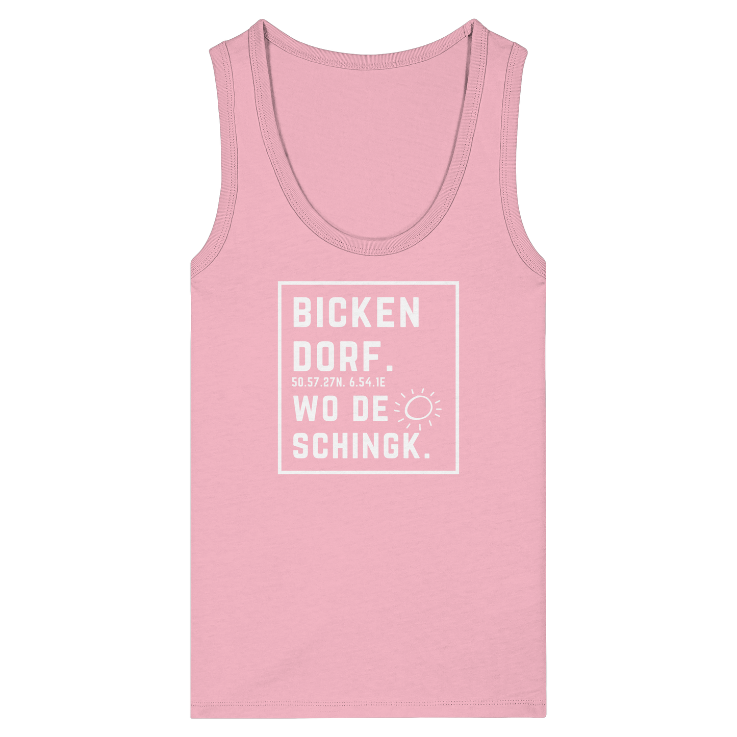 Wo de Sonn schingk - Bickendorf Druck - Womens Organic Fitted Tank Top