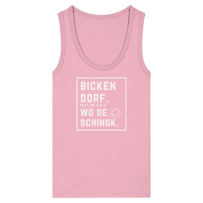 Wo de Sonn schingk - Bickendorf Druck - Womens Organic Fitted Tank Top