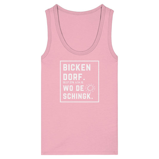Wo de Sonn schingk - Bickendorf Druck - Womens Organic Fitted Tank Top