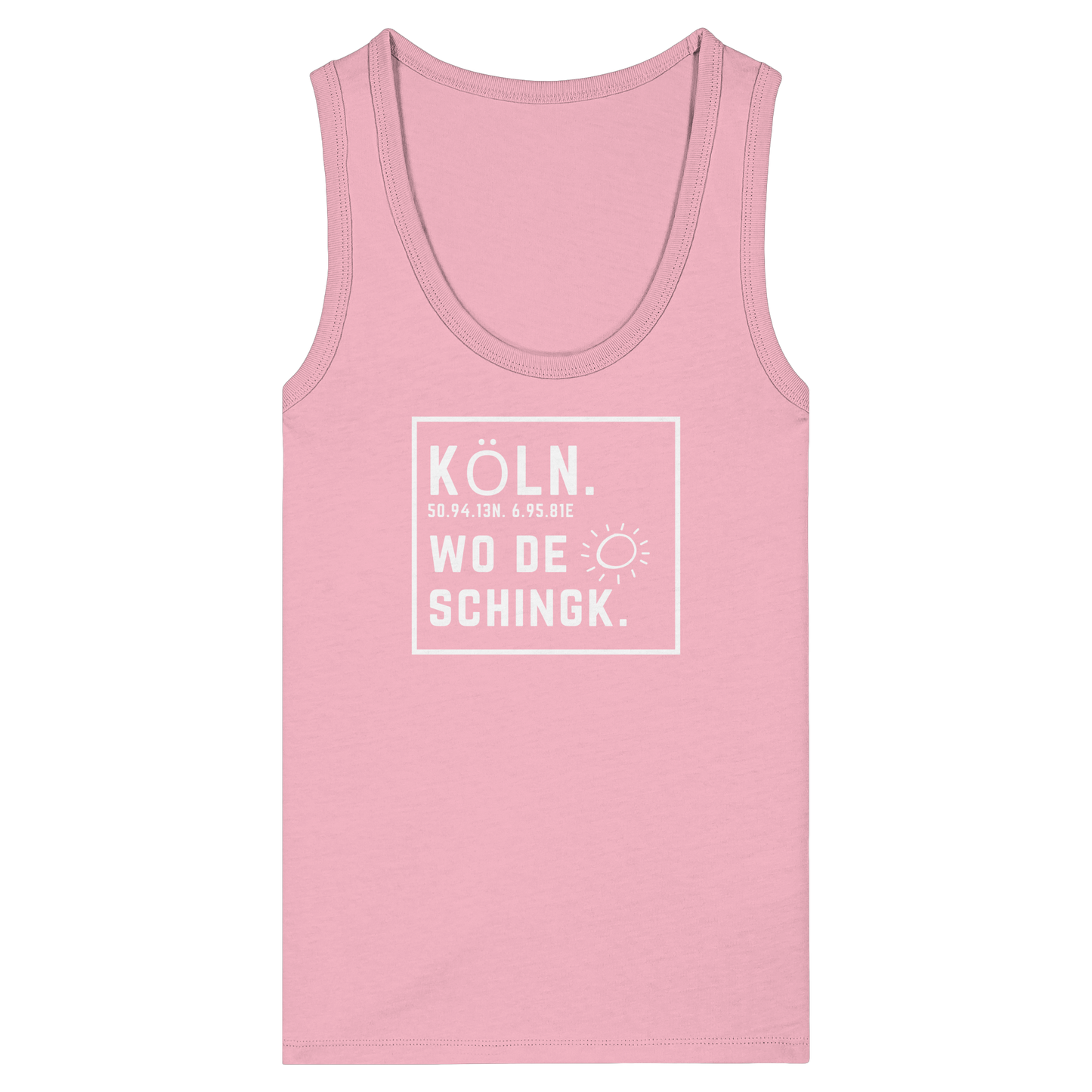 Wo de Sonn schingk - Köln Druck - Womens Organic Fitted Tank Top