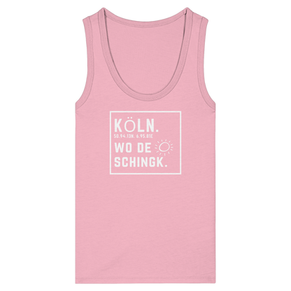 Wo de Sonn schingk - Köln Druck - Womens Organic Fitted Tank Top