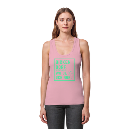 Wo de Sonn schingk - Bickendorf Druck - Womens Organic Fitted Tank Top