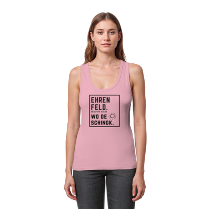 Wo de Sonn schingk - Ehrenfeld Druck  - Womens Organic Fitted Tank Top