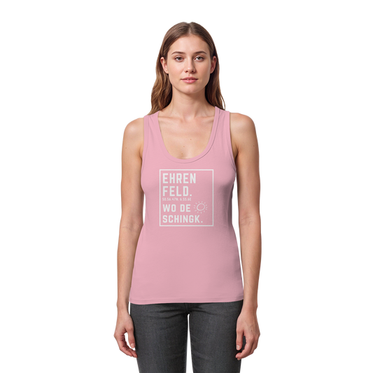 Wo de Sonn schingk - Ehrenfeld Druck - Womens Organic Fitted Tank Top