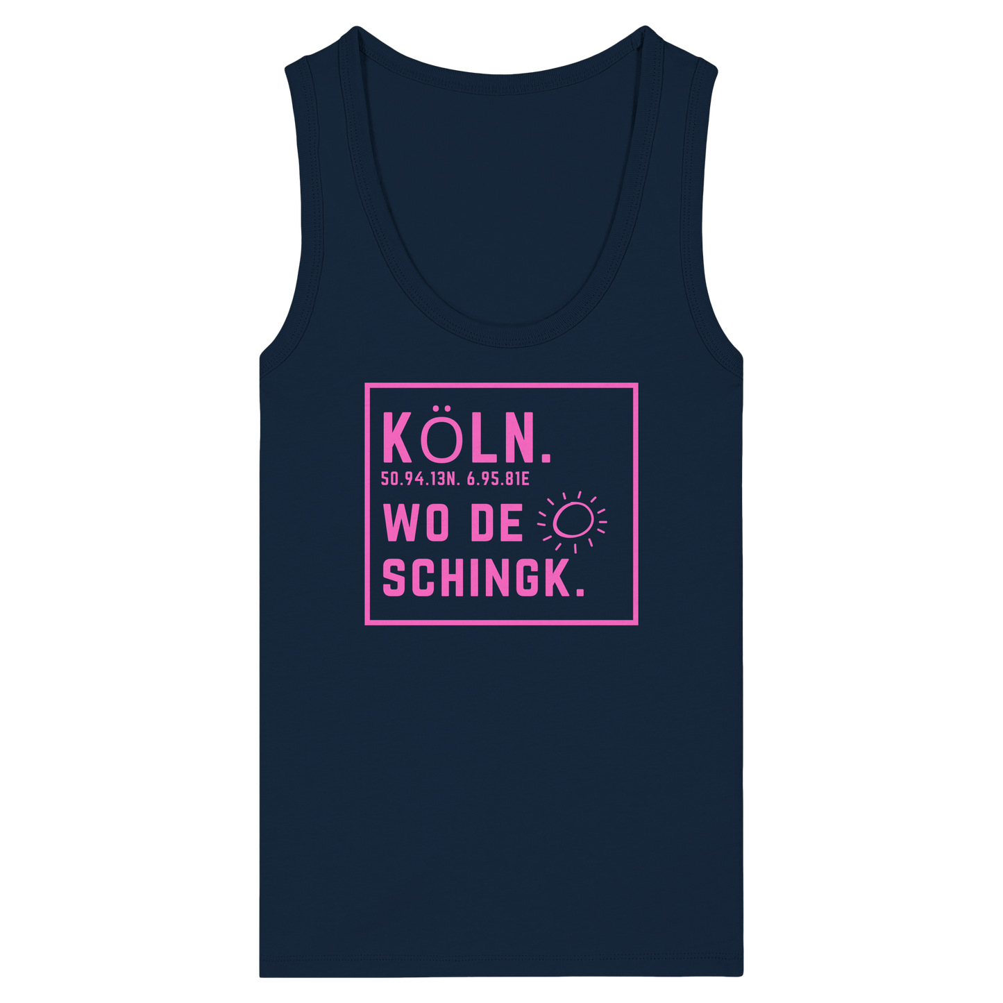 Wo de Sonn schingk - Köln Druck  - Womens Organic Fitted Tank Top