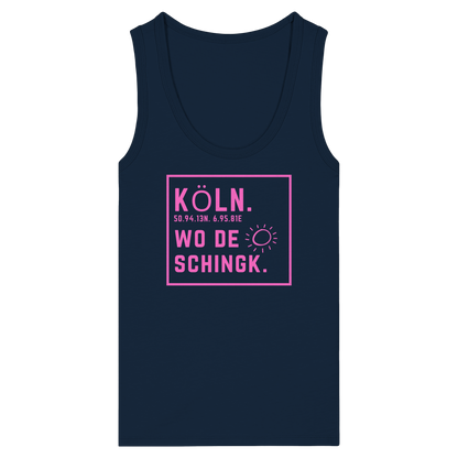 Wo de Sonn schingk - Köln Druck  - Womens Organic Fitted Tank Top
