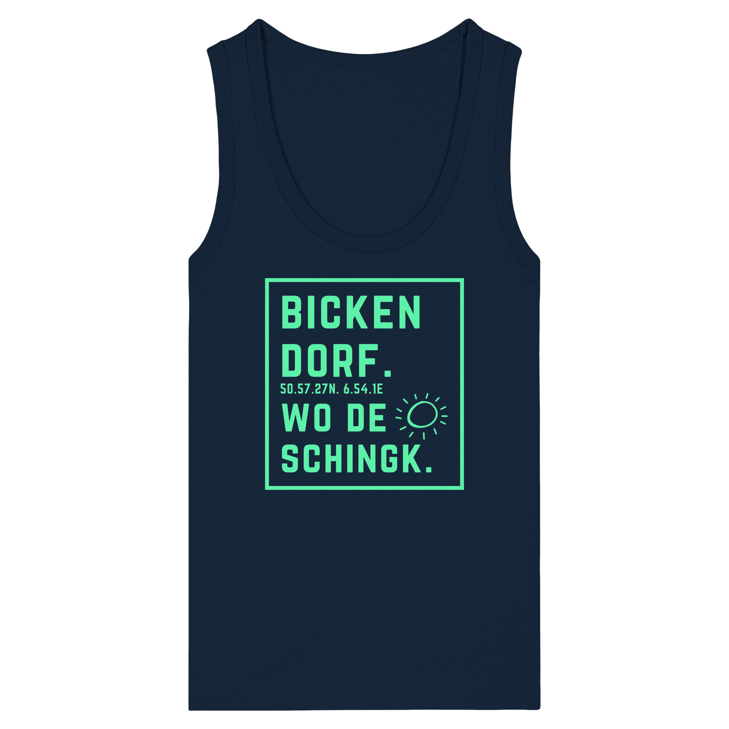 Wo de Sonn schingk - Bickendorf Druck - Womens Organic Fitted Tank Top