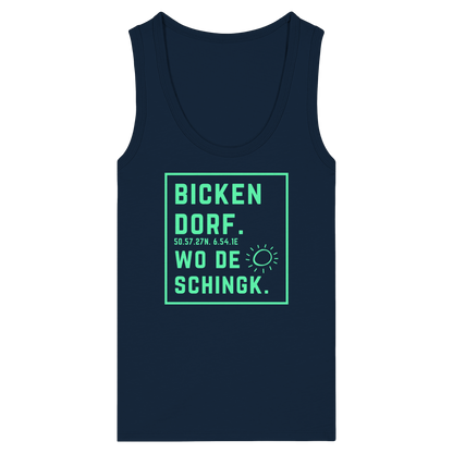 Wo de Sonn schingk - Bickendorf Druck - Womens Organic Fitted Tank Top