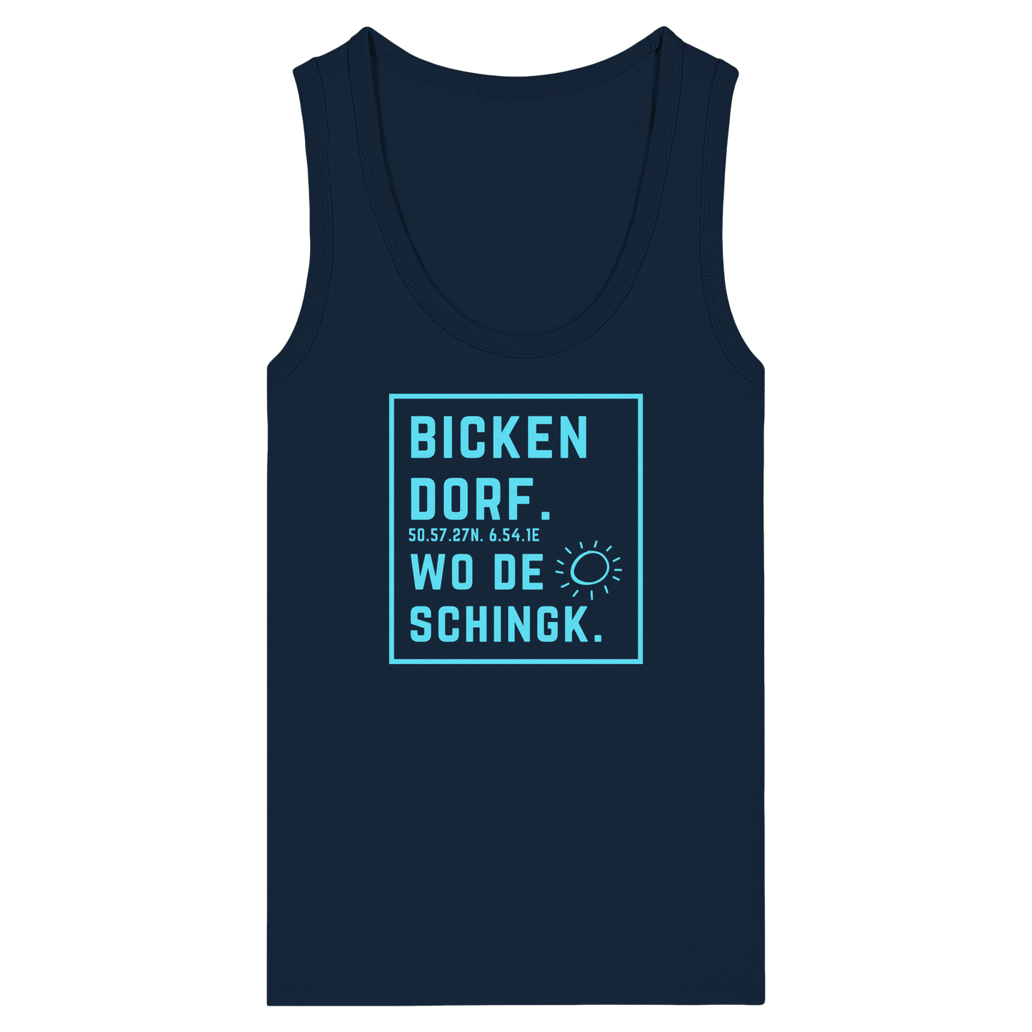 Wo de Sonn schingk - Bickendorf Druck - Womens Organic Fitted Tank Top