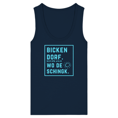 Wo de Sonn schingk - Bickendorf Druck - Womens Organic Fitted Tank Top