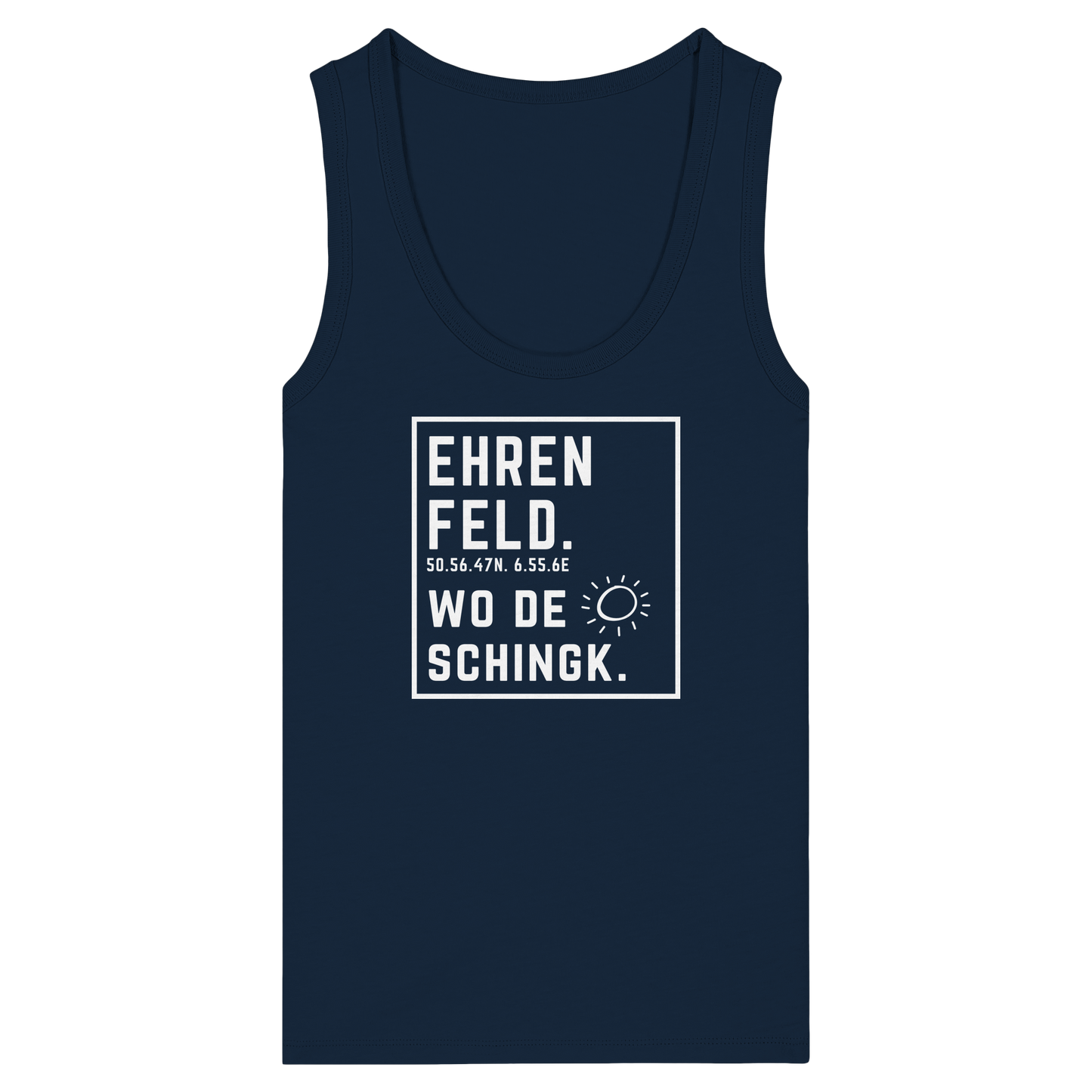 Wo de Sonn schingk - Ehrenfeld Druck - Womens Organic Fitted Tank Top