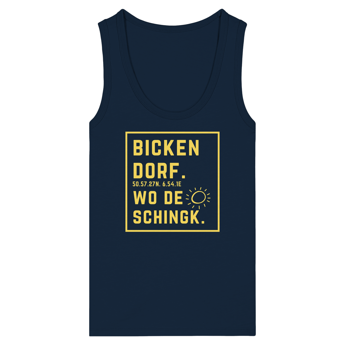 Wo de Sonn schingk - Bickendorf Druck - Womens Organic Fitted Tank Top