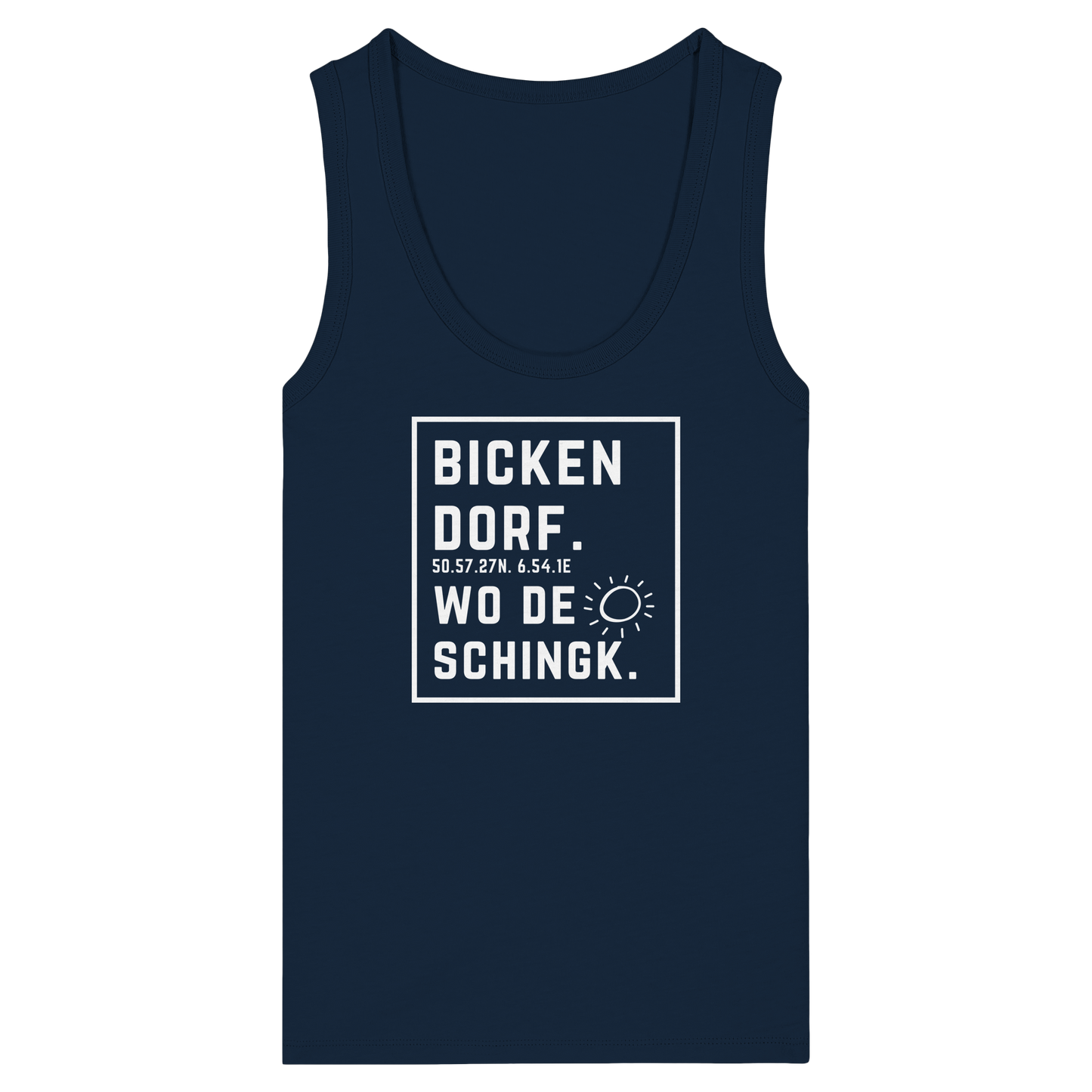 Wo de Sonn schingk - Bickendorf Druck - Womens Organic Fitted Tank Top