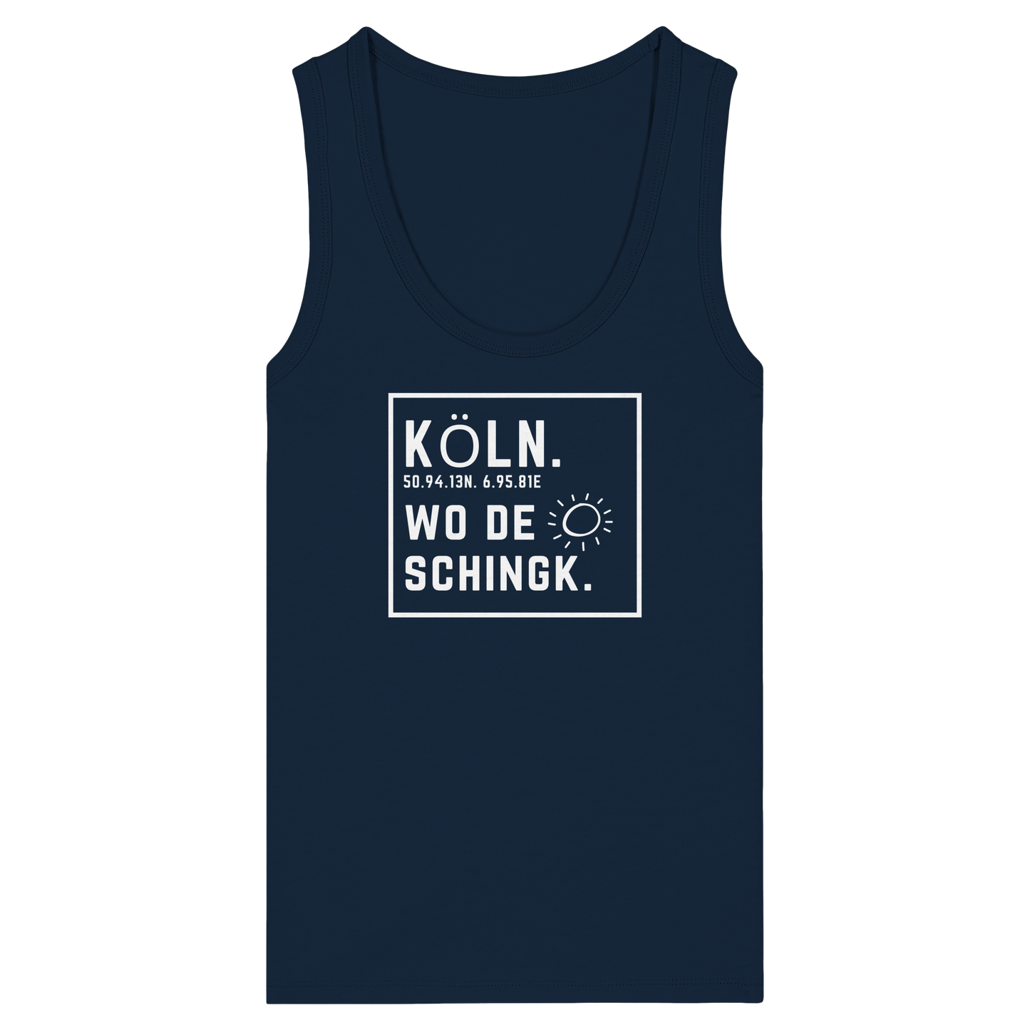 Wo de Sonn schingk - Köln Druck - Womens Organic Fitted Tank Top