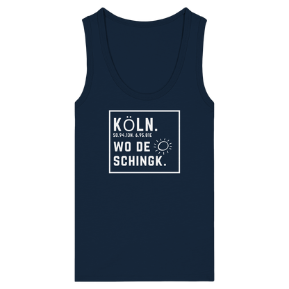 Wo de Sonn schingk - Köln Druck - Womens Organic Fitted Tank Top
