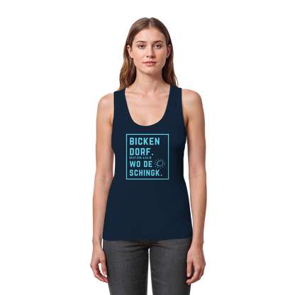 Wo de Sonn schingk - Bickendorf Druck - Womens Organic Fitted Tank Top