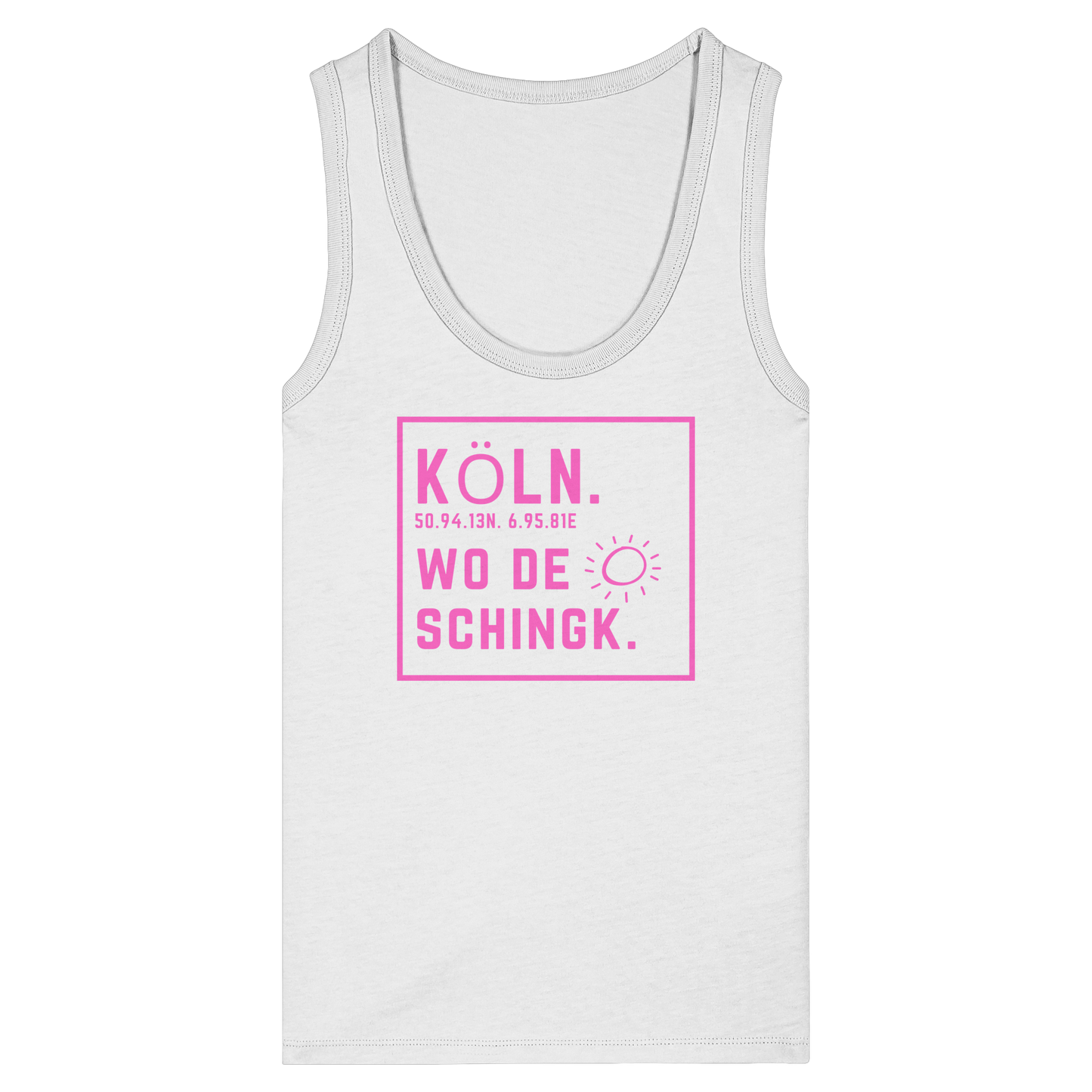 Wo de Sonn schingk - Köln Druck  - Womens Organic Fitted Tank Top