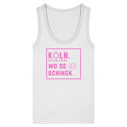 Wo de Sonn schingk - Köln Druck  - Womens Organic Fitted Tank Top
