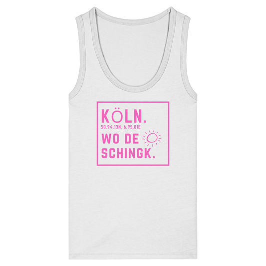 Wo de Sonn schingk - Köln Druck  - Womens Organic Fitted Tank Top