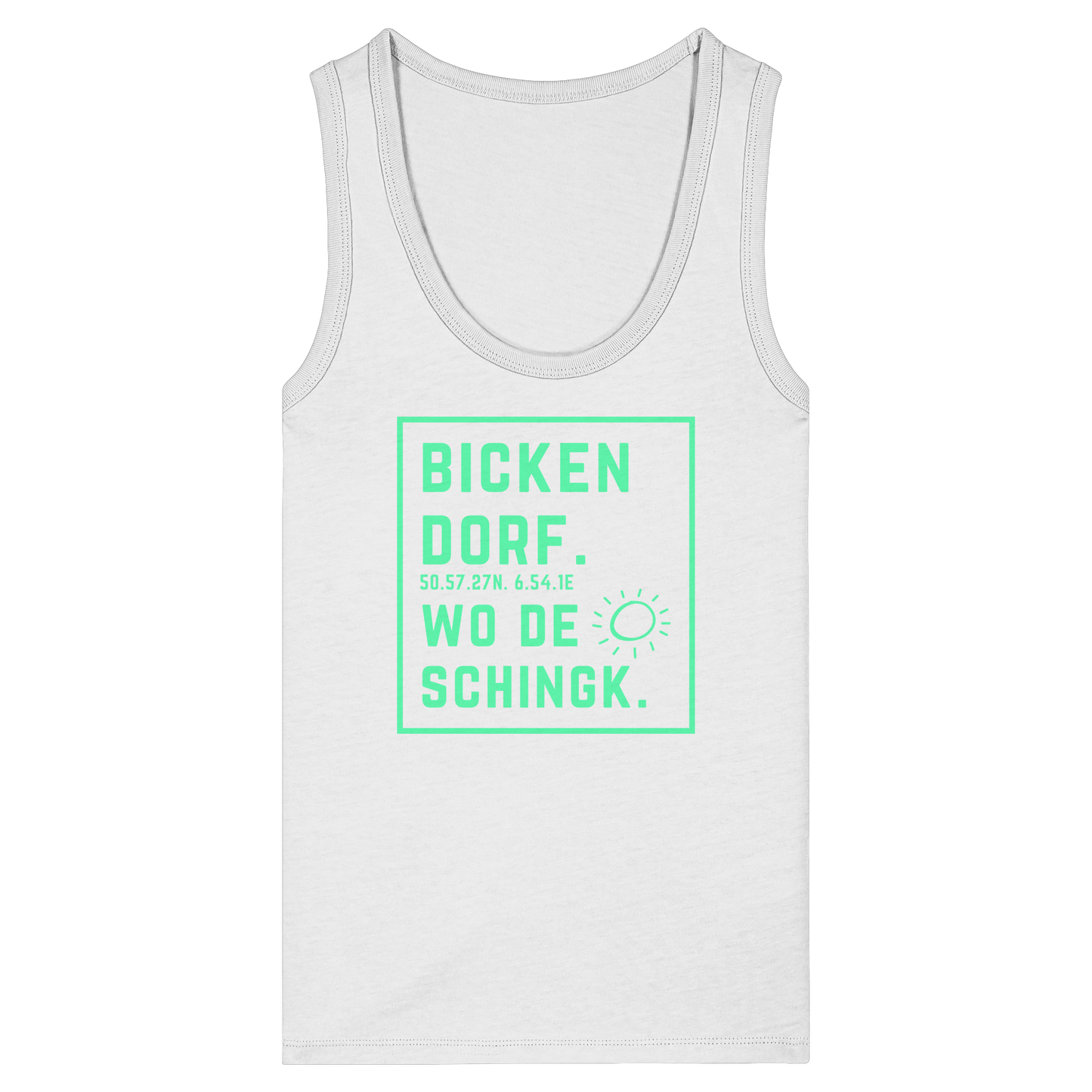 Wo de Sonn schingk - Bickendorf Druck - Womens Organic Fitted Tank Top