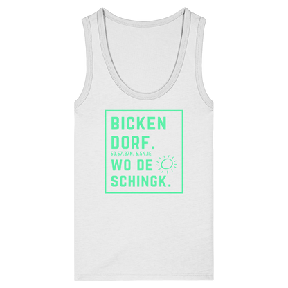 Wo de Sonn schingk - Bickendorf Druck - Womens Organic Fitted Tank Top