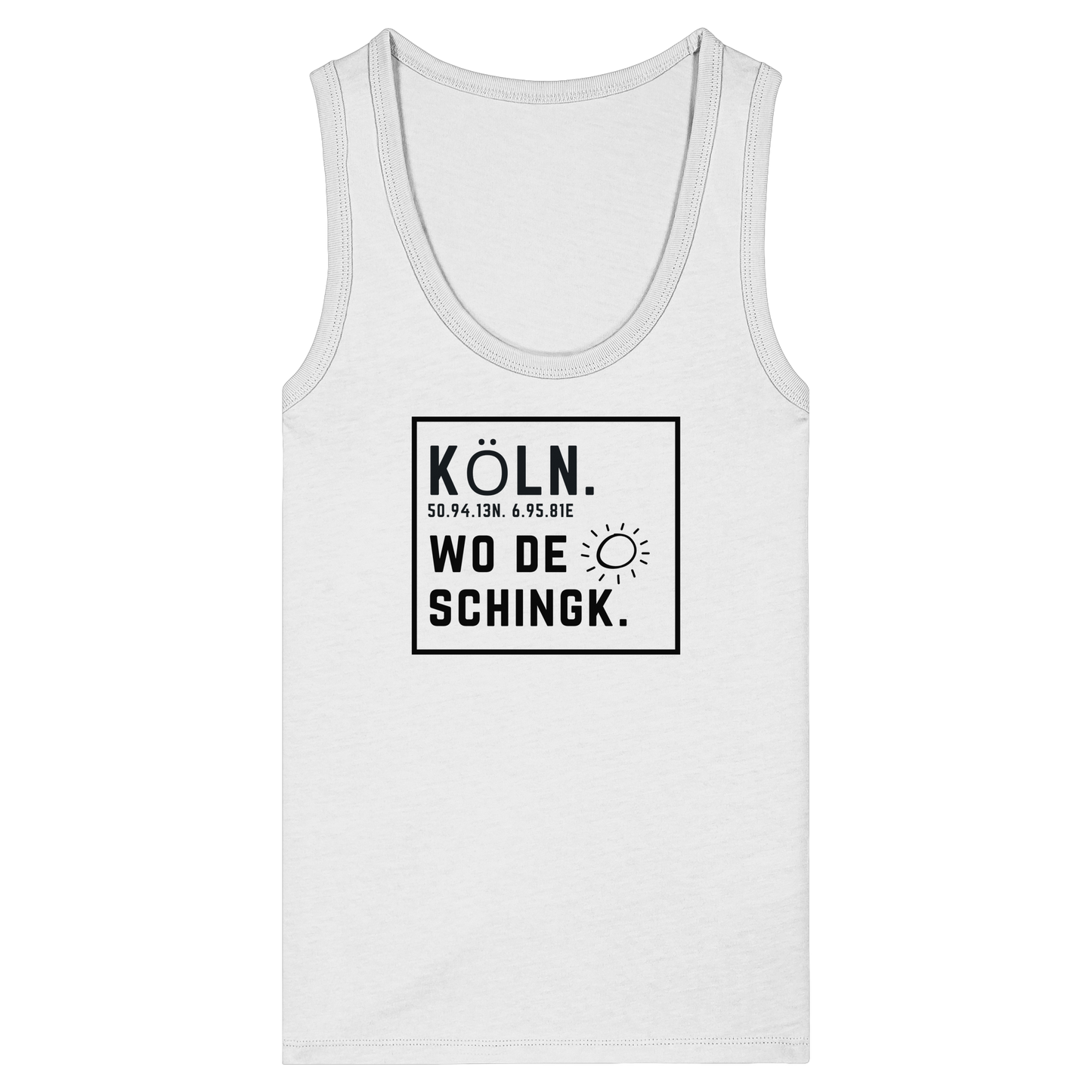 Wo de Sonn schingk - Köln Druck   - Womens Organic Fitted Tank Top