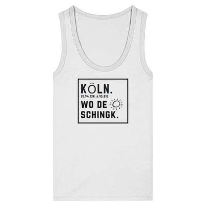 Wo de Sonn schingk - Köln Druck   - Womens Organic Fitted Tank Top