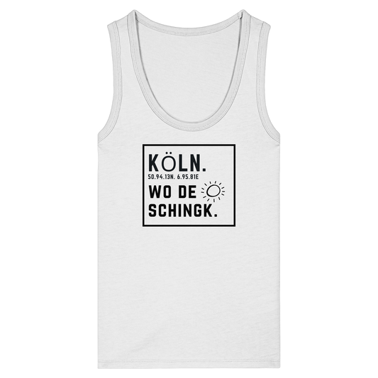 Wo de Sonn schingk - Köln Druck   - Womens Organic Fitted Tank Top