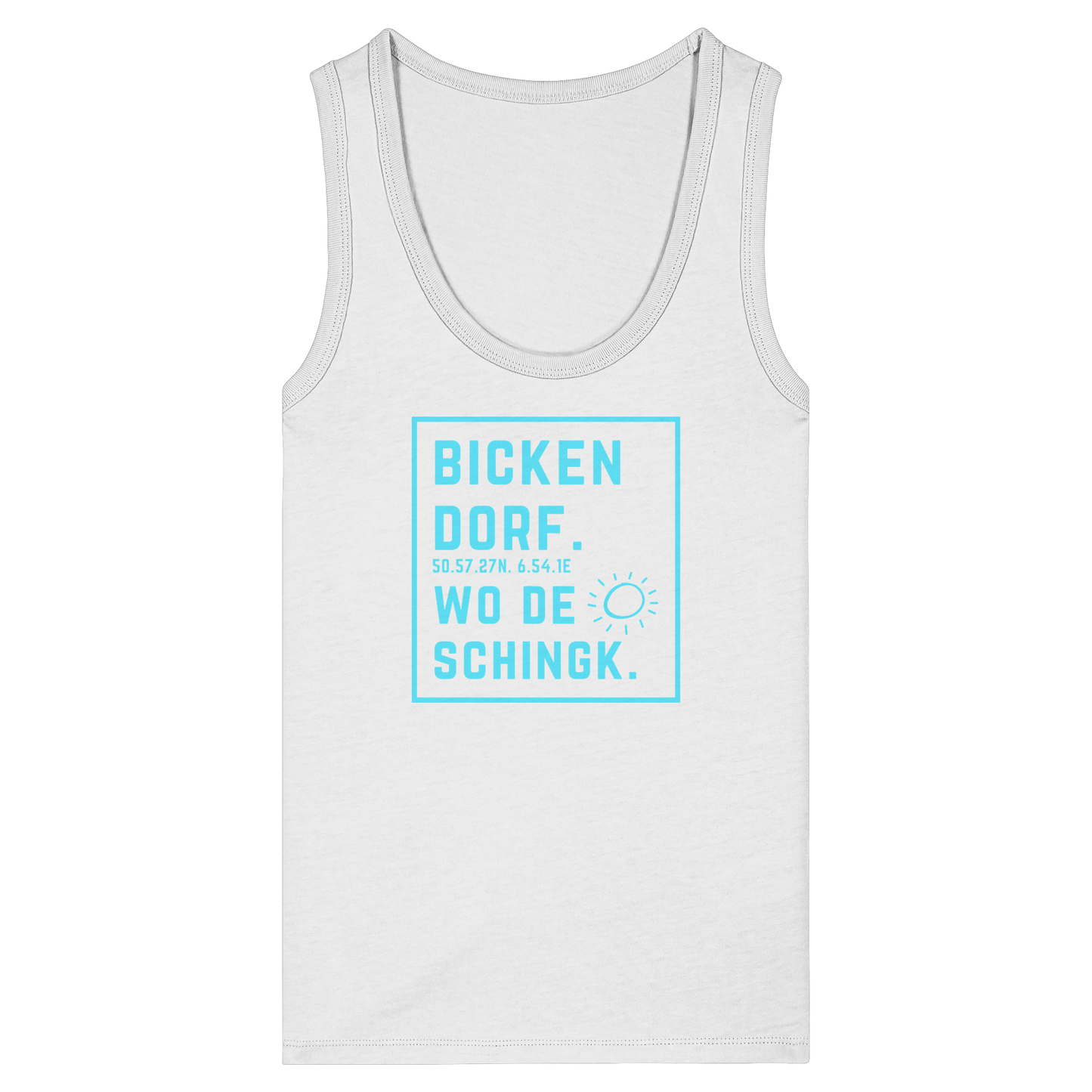 Wo de Sonn schingk - Bickendorf Druck - Womens Organic Fitted Tank Top
