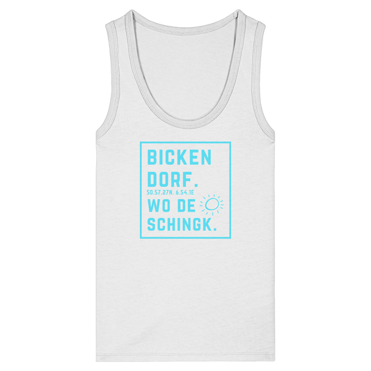 Wo de Sonn schingk - Bickendorf Druck - Womens Organic Fitted Tank Top