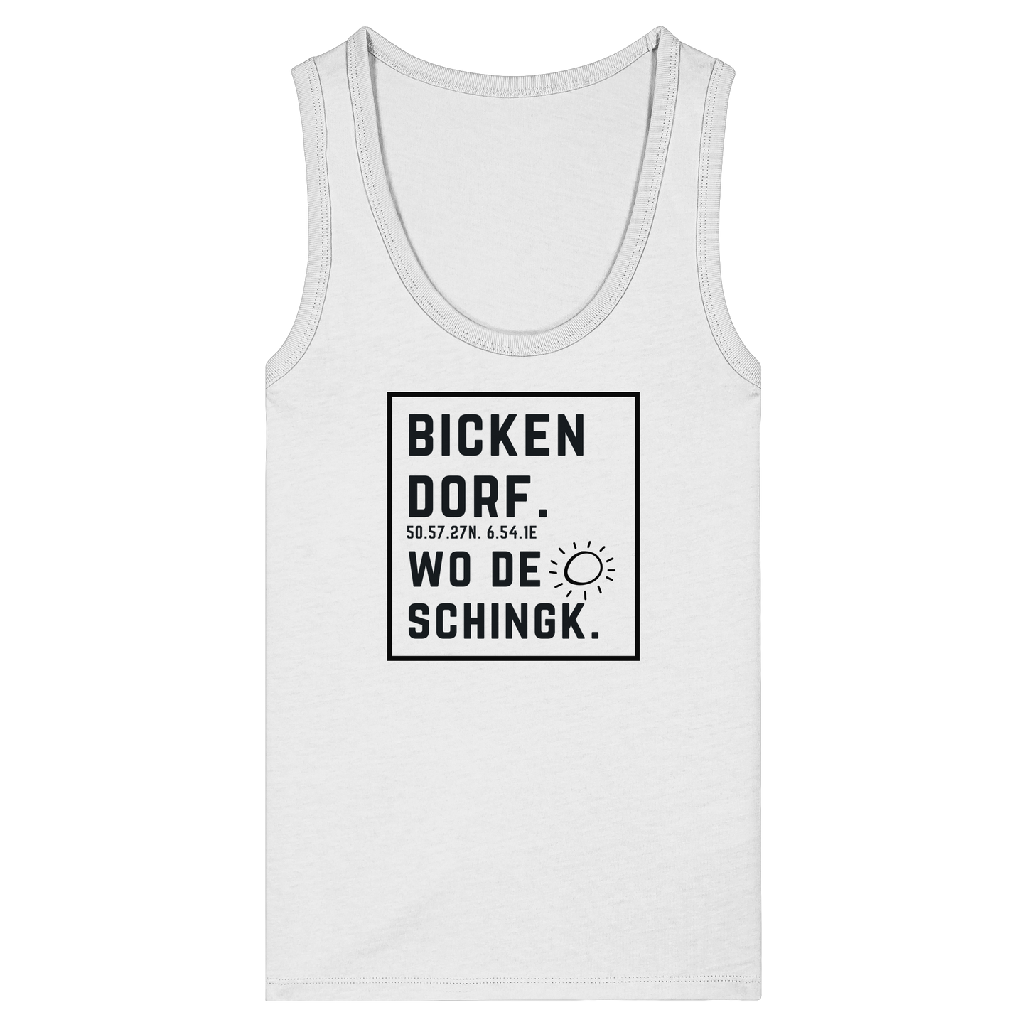 Wo de Sonn schingk - Bickendorf Druck  - Womens Organic Fitted Tank Top