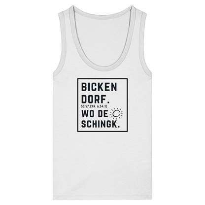 Wo de Sonn schingk - Bickendorf Druck  - Womens Organic Fitted Tank Top