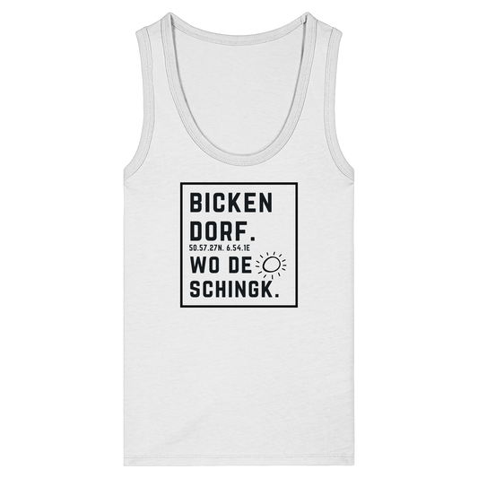 Wo de Sonn schingk - Bickendorf Druck  - Womens Organic Fitted Tank Top