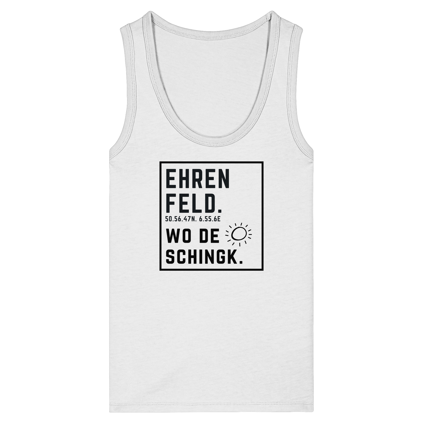 Wo de Sonn schingk - Ehrenfeld Druck  - Womens Organic Fitted Tank Top