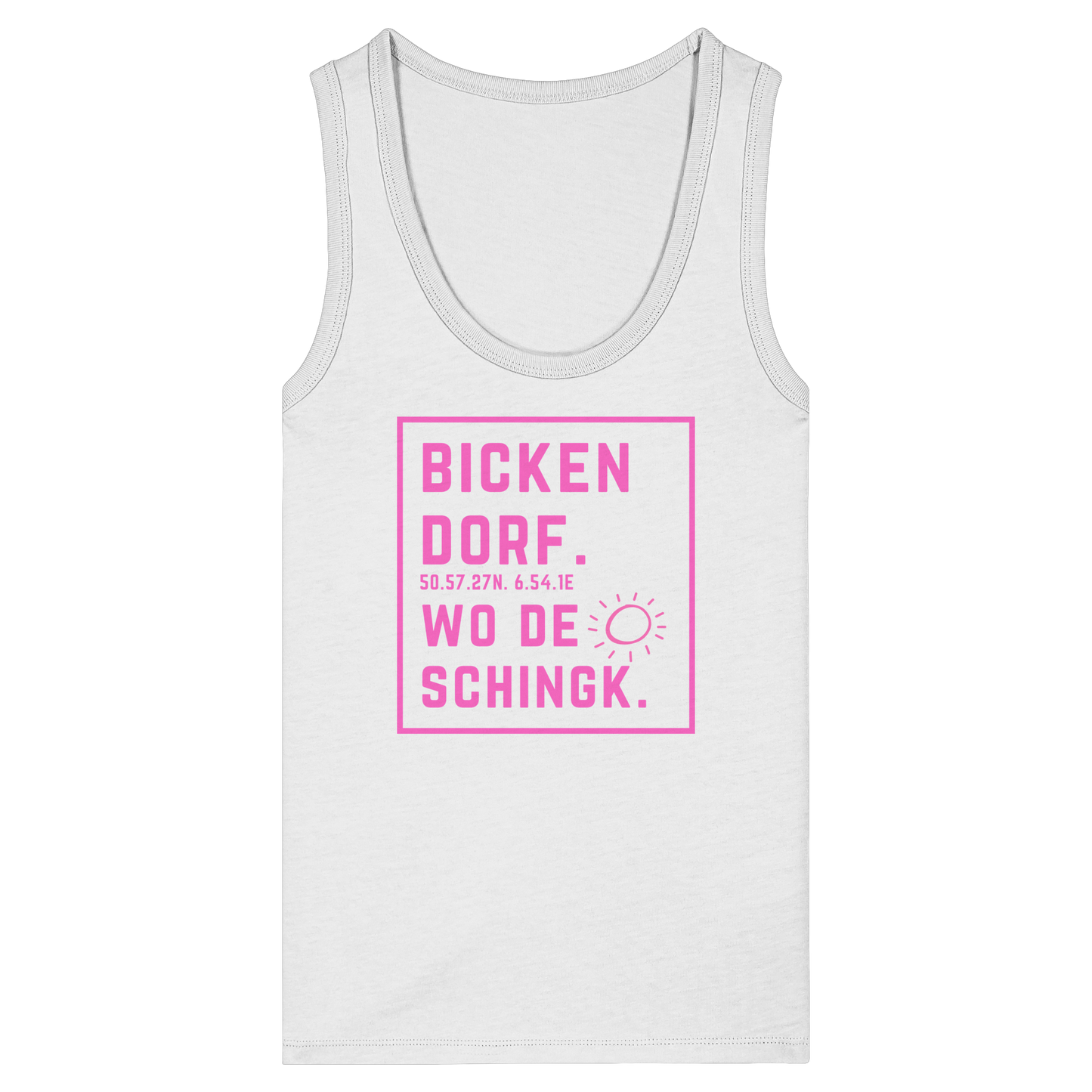 Wo de Sonn schingk - Bickendorf Druck  - Womens Organic Fitted Tank Top