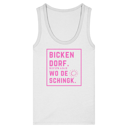 Wo de Sonn schingk - Bickendorf Druck  - Womens Organic Fitted Tank Top