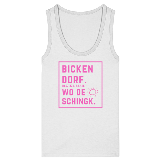 Wo de Sonn schingk - Bickendorf Druck  - Womens Organic Fitted Tank Top