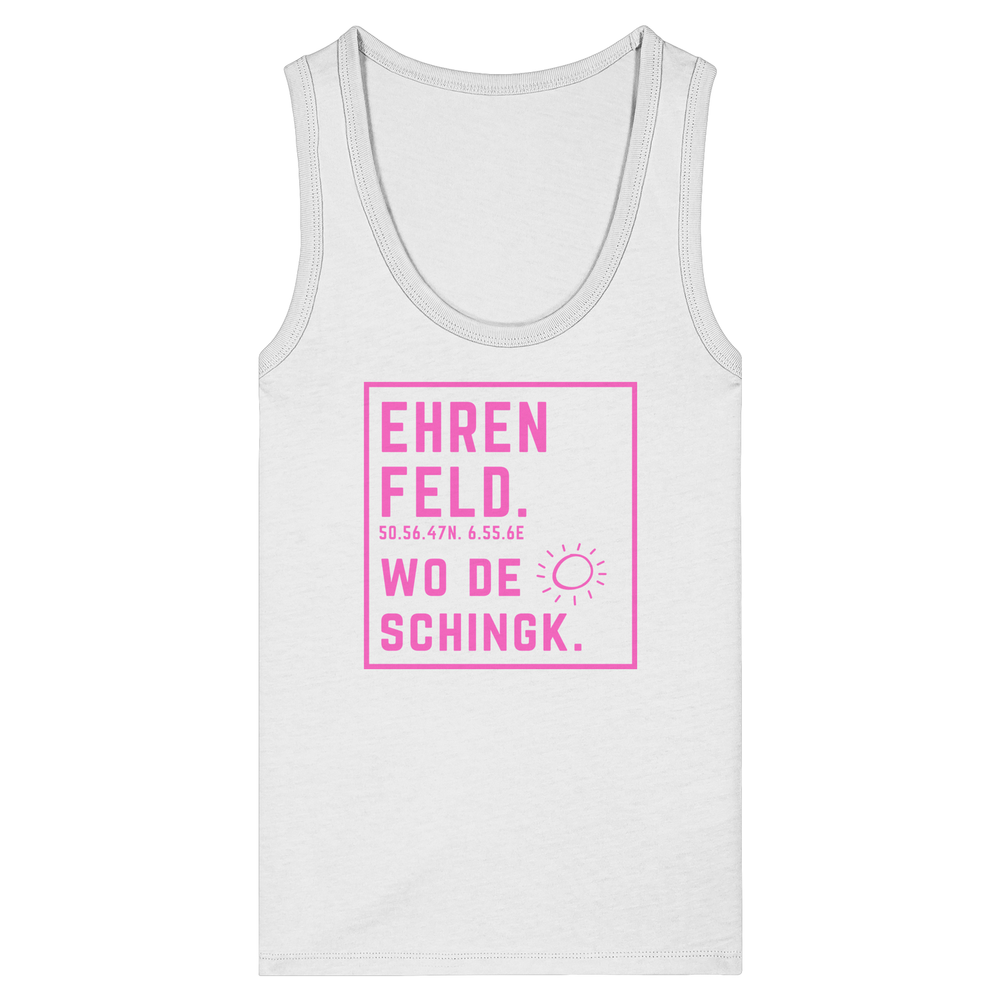 Wo de Sonn schingk - Ehrenfeld Druck   - Womens Organic Fitted Tank Top