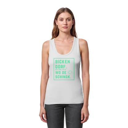 Wo de Sonn schingk - Bickendorf Druck - Womens Organic Fitted Tank Top