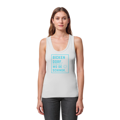 Wo de Sonn schingk - Bickendorf Druck - Womens Organic Fitted Tank Top